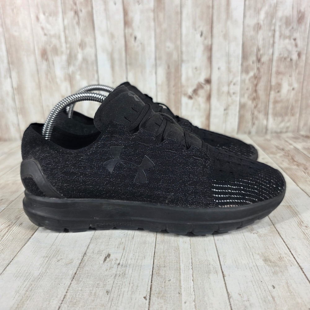 Under Armour Charged Assert 10 Womens Black Knit Running Shoes Sneakers Size 10